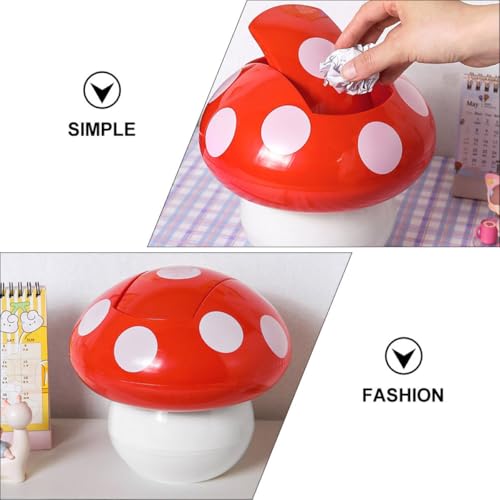 Toyvian 2uds Mini Basura con Tapa Diseño Hongo miniatura 7