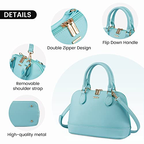 Image of LOVEVOOK Purse for Women Crossbody Bags Classic Double Zip Top Handle Dome Satchel Bag