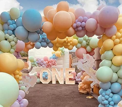 Image of 12 Inch Pastel Blue Balloons, 50 Pcs Latex Helium Macaron Balloons for Kid's Birthday Party, Baby Shower, Wedding, Graduate Party Decorations