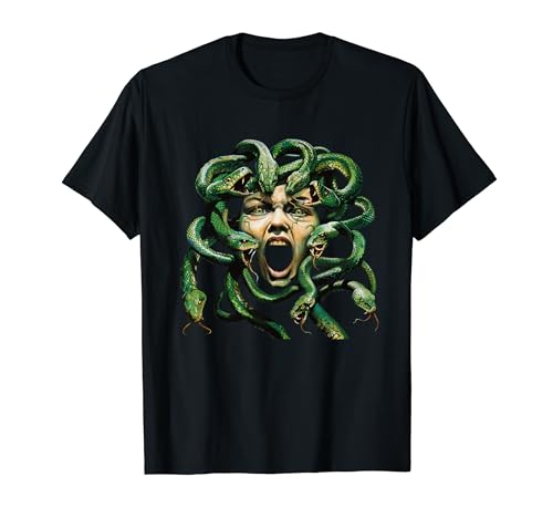 Medusa Greek Goddess Snakes Ancient Greece Mythology Gothic Camiseta
