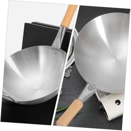 Wok de acero inoxidable con mango de madera Ipetboom miniatura 4
