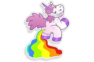 Pooping Unicorn Sticker Car Truck Laptop Window Bumper Graphic