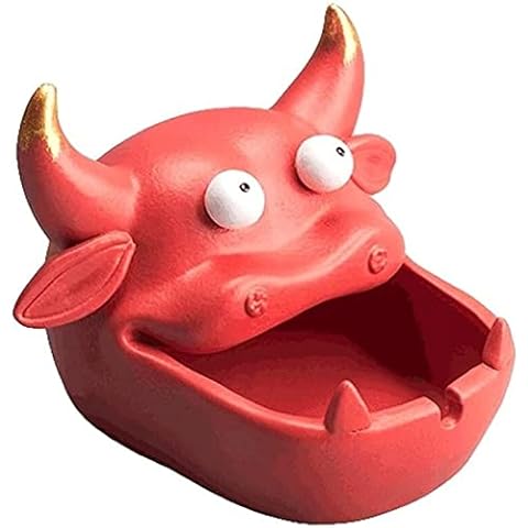 Danzyt Ashtrays Ash Tray Ashtray Creative Ceamic Cow Ashtrays Windproof Large Capacity Cigarette Ash Tray Home Office Desktop Decoration Ashtray Ash Holder (blue : B) Cover