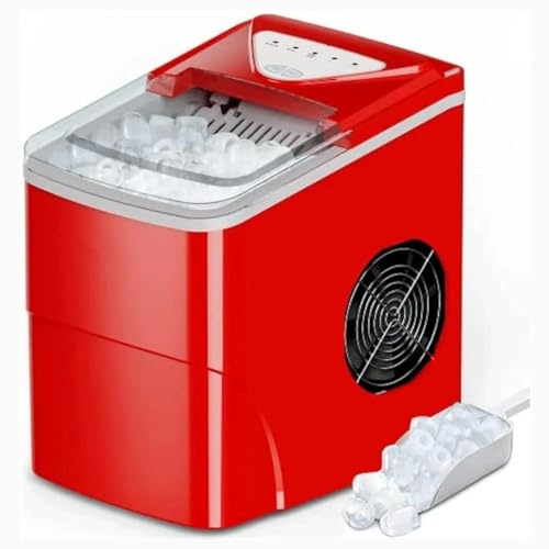 Fabricadora de Hielo de Encimera, Produce 26 lb en 24 Horas, con Función de Autolimpieza, Incluye Cucharón y Canasta para Hielo miniatura 1