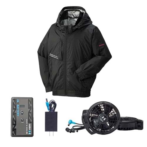 [�A�^�b�N�x�[�X] �󒲃E�F�A �O���t�F�������u���]����24V�o�b�e���[�ƃt���b�g�t�@���Z�b�g 2443+RD9691NJ+RD9620PH S�`5L �T���G�X �󒲕��_��(�u���b�N LL)