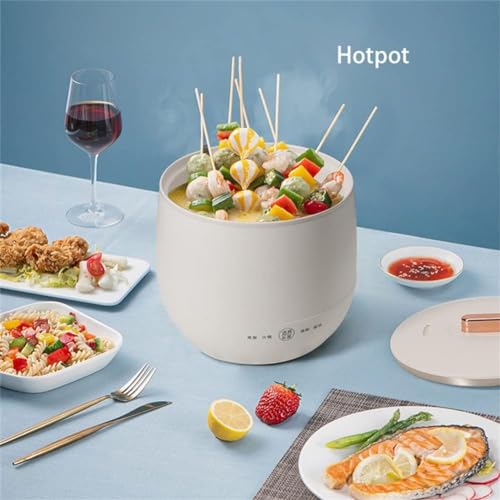 MISKYN Electric Rice Cooker 1.6L, Mini Rice Cooker for 1-2 Individuals, with Non-Stick Ceramic Coating And Stainless Steel Lid, Hot Pot for Apartment/Small Kitchen, Blue - Image 2