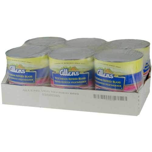Allens Canned Vegetarian Refried Beans with Vegetable Oil Solid Pack, 112 Ounce -- 6 per case.