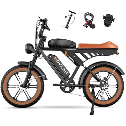 Movcan Electric Bike for Adults,1500W Motor 20 in Fat Tire Ebike,Up to 32MPH & 120 Miles,31.2AH Removable Dual Battery, 7 Speed Gear, Hydraulic Brakes&Full Suspension Electric Motorcycle Bicycle Cover