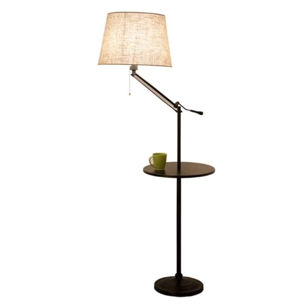 Lampada da Terra Lampade da Terra Piantana Lampada Da Terra In Ferro Nordico Con Divano Da Tavolo Sala Studio Paralume In Tessuto Lampada Da Terra Per Soggiorno, Camera Da Letto, Ufficio, Matrimonio L