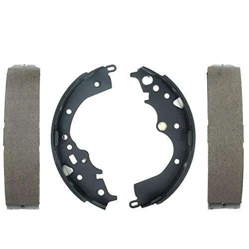 Image of Detroit Axle - Kit for 2004-2010 Toyota Sienna Drilled & Slotted Disc Brake Rotors Ceramic Brakes Pads Rear Brakes Drums Brakes Shoes 2005 2006 2007 2008 2009 Replacement