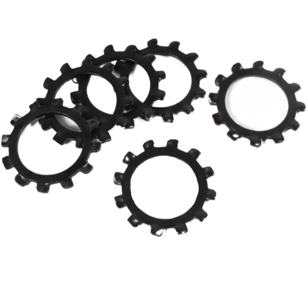rondella Shakeproof esterno seghettato， Rondelle di bloccaggio a stella con denti esterni, da M2,5 a M6 65Mn(M2.5)