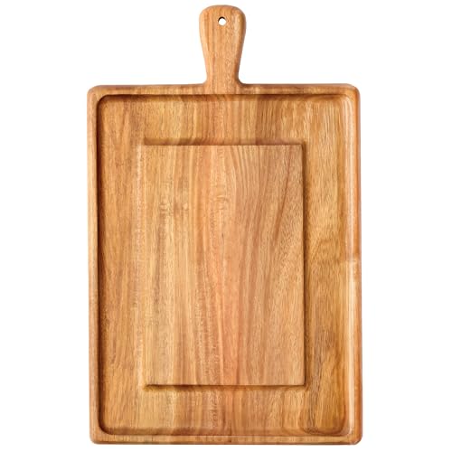 Tabla de Cortar Rectangular de Madera Acacia con Asa miniatura 7