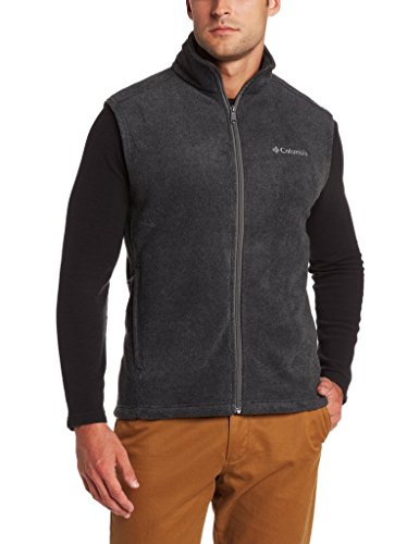 Columbia Men's Cathedral Peak Front-Zip Fleece Vest Charcoal Heather