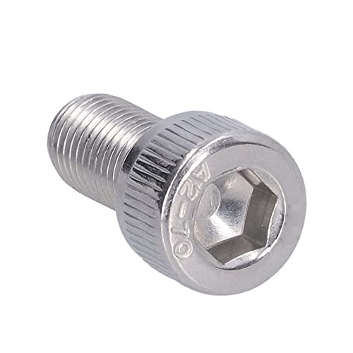 Image of Hex Bolt, 1.25mm Fine Pitch M10 4Pcs Socket Screw Bright Finish -70 Stainless Steel for Construction for DIY Jobs for Automotive Industry(M10*20)