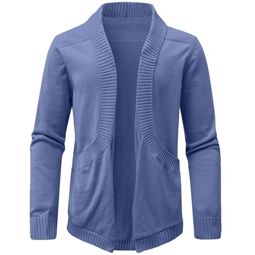 Men's Casual Classic V-Neck Solid Color Cardigan Knit Soft Sweater Fashion Tops3