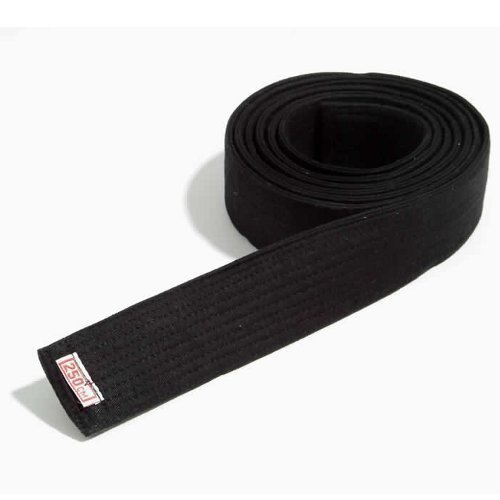 Ceinture noire karate judo 360 cm en coton pour arts martiaux