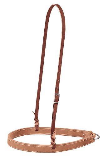 Muserola Weaver Leather ProTack marrón para corregir la postura del caballo