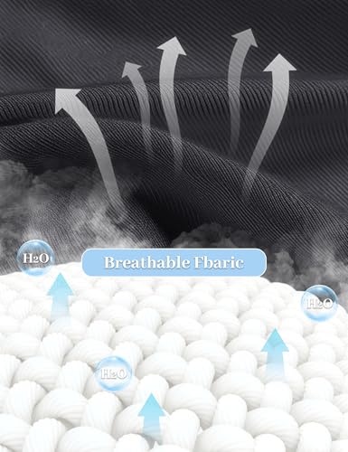 MAGNIVIT Mens Henley Collar Shirts Long Sleeve Shirt Casual Shirts Fall Shirt Soft Shirts Cotton Shirt Henley Shirt Black L