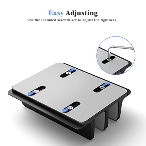 Vertical-Laptop-Stand-Holder-Adjustable-2-Slot-Aluminum-MacBook-Desktop-HoldeUp-to-173-inch-Space-Saving-for-All-MacBookChromebookSurfaceDelliPad-and-Gaming-Laptops-Black