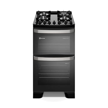 Fogão Electrolux 4 Bocas Experience com VaporBake Preto FE4DP