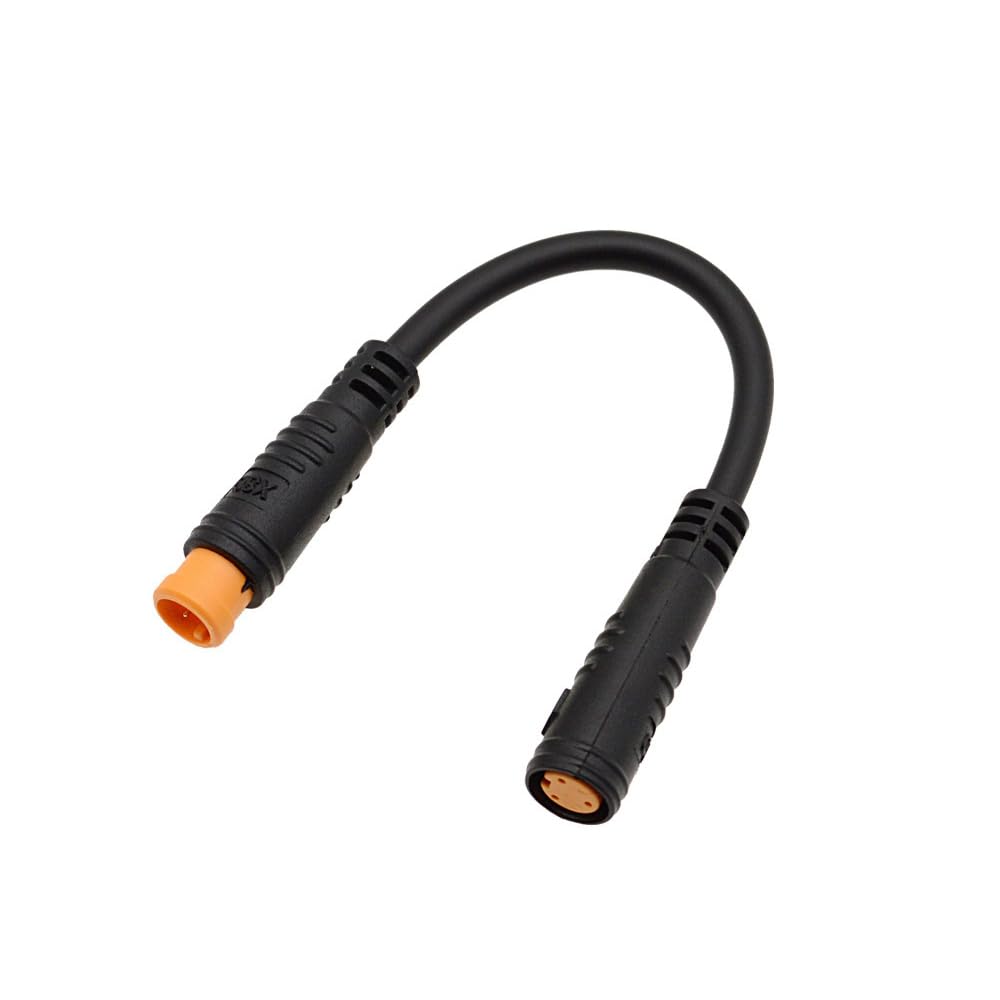 YUYUEMI 3 Pin Ebike Adapter Cable for Throttle/Brake/Gear Sensor Electric Bike Connector Cable 5.2in Electric Bicycle Extension Cable (female to male)