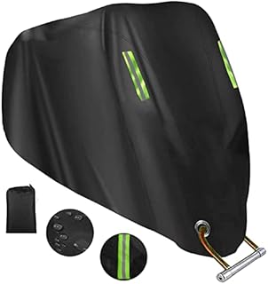 Motorcycle Cover All Season, XX-Large Waterproof Sun Outdoor Indoor Scooter Shelter Protection Durable & Tear Proof Night Reflective with Lock-Holes & Storage Bag Fits up to 104