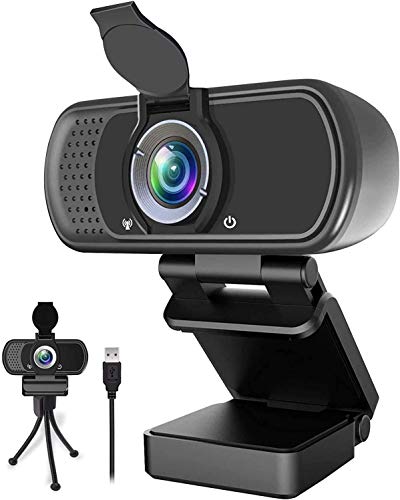 1080P Webcam, Live-Streaming-Webcam mit Stereo-Mikrofon, Desktop- oder Laptop-USB-Webcam mit 110-Grad-Blickwinkel, HD-Webcam für Videoanrufe, Aufnahme, Konferenzen, Streaming, Gaming