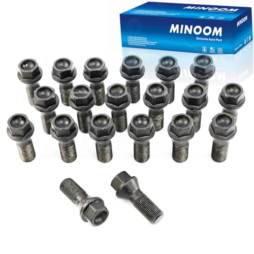 MINOOM 36136781151 14 X1.25mm Wheel Lug Bolts fits Replacement for BMW F30 F35 F10 F25 X3 E7 Part No.#A36136781151 (Set of 20)