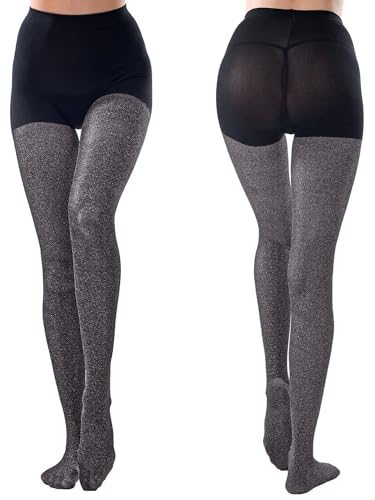 Image of Shimmer Glitter Tights for Women Metallic Sparkle Tights Shiny Pantyhose
