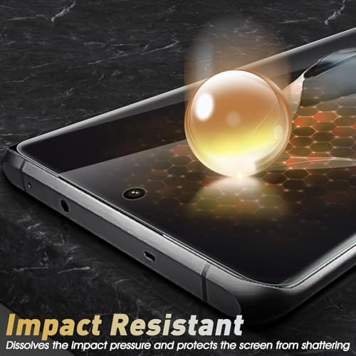 Image of Uyiton Privacy Screen Protector for - (6.8 inch Curved Display) | Anti-Spy HD Clear Flexible Film | Bubble-Free Easy Installation Kit | Scratch Resistant | Case Friendly (Pack of 2) (Oneplus 12)