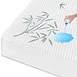 KUTUU Full Size Waterproof Mattress Protector, Breathable and Cooling Full Mattress Pad Cover, Fitted Sheets Style, 6-16 inches Deep Pockets