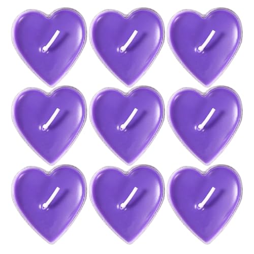PRETYZOOM 9pcs Heart Shaped Tealight Candles for Wedding Proposals Romantic Decoration Delicate Design for Special Moments and Events Bulk Candles for Parties and Celebrations