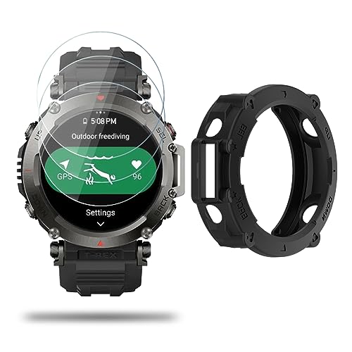 Film Amazfit T-Rex Ultra pour le sport : kit 3 verres trempés et coque de randonnée TPU
