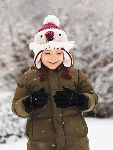 Cooraby 2 Pack Long Kids Winter Ski Gloves Waterproof Warm Snow Gloves Thick Unisex Mitten Gloves For Girls Boys #TOP6