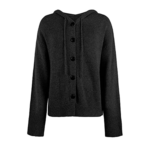 Cardigan for Women Lightweight Button Down Knit Hooded Sweater Coat - image 4