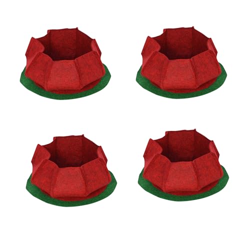 Image of Geo Fabric Grow Bags for Plants 5X2 Inch (Pack of 4) | 400 GSM Heavy Duty UV-Protected Round Maroon Colour Plant Bags for Terrace and Vegetable Gardening | Strong & Reusable|