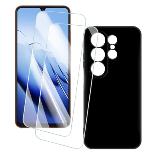 OAGELIM 2�Z�b�g �X�N���[���v���e�N�^�[ + �P�[�X Blackview Wave 10 (6.88 �C���`) �Ƃ̌݊������� �A�[�e�B�X�e�B�b�N�J�X�^���v�����g�J�o�[�Ƌ����K���X�t�B���� �X�N���b�`�h�~ (��)