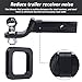 Frienda 4 Pieces 2 Inch Hitch Receiver Silencer Pads and 4 Pieces American Flag Valve Stem Caps, Pads for Adjustable Ball Mounts Provide Cushion Between Receivers and Tow Hitches