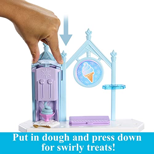 Disney Frozen Toys, Dessert Playset with Elsa Doll, Olaf Figure, 2 Colors Dough and 10+ Play Pieces - Image 4