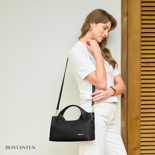 Image of BOSTANTEN Genuine Leather Purses for Women Designer Handbags Crossbody Shoulder Bags Top Handle Satchel with Adjustable Strap
