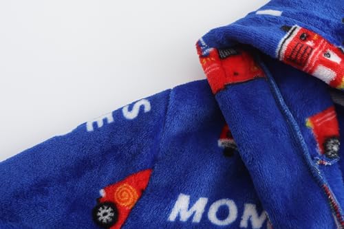 Image of Kids Hooded Bathrobe Girls Soft Plush Hooded Flannel Pajamas Sleepwear Boys Spa Robe