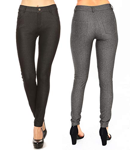 Image of YELETE Women's Basic Five Pocket Stretch Jegging Tights Pants