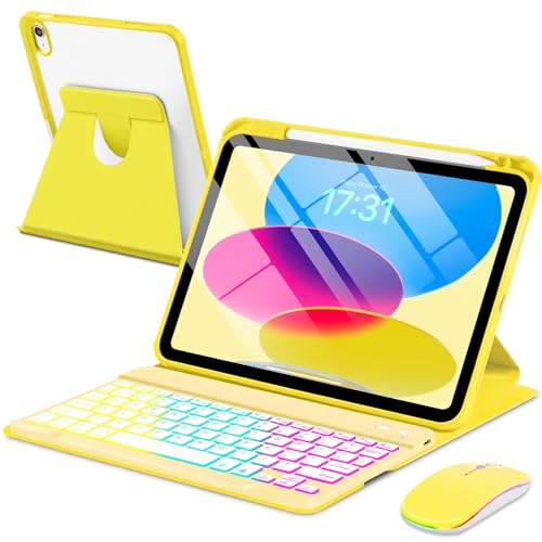 EAMPANG Case with Keyboard Mouse for iPad A16 11th 10th Generation 11/10.9