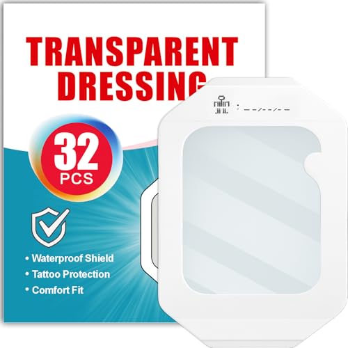 32 Pack – 4'x4.75' Waterproof Bandages, Transparent Film Dressing for Wound Care, Tattoo...