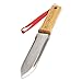 Nisaku NJP651 Hori Weeding & Digging Knife-Hardened HRC58 Edition, Authentic Tomita (Est. 1960) Japanese Stainless Steel, 7.25" Blade, Wood Handle, w/Premium Leather Sheath