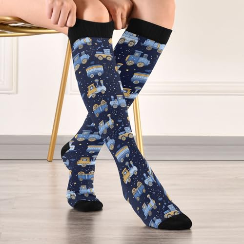 Image of Fisyme Socks for Women Men, Warm Comfort Athletic Crew Running Hiking Cycling Compression Socks