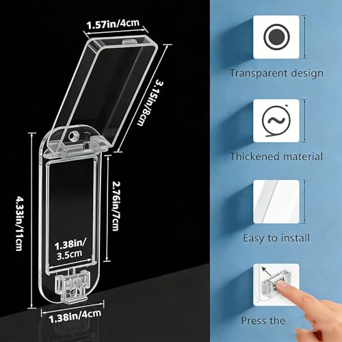 Image of ZEFTV 2 Pack Light Switch Guard Cover Child Safe Wall Switch Cover Guard for Rocker Light Switches Electrical Outlet Receptacle Covers Guard
