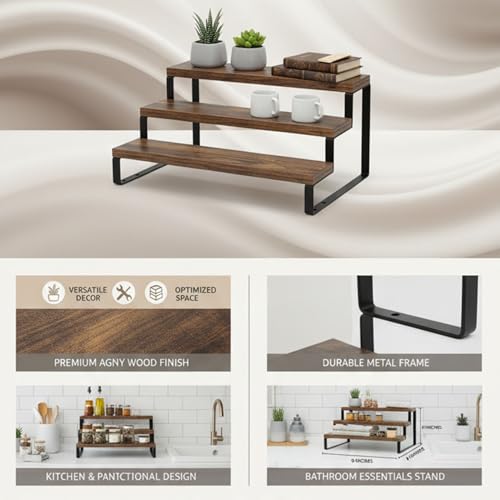 Étagère de rangement de parfum compacte pour organiser un comptoir de vanité encombré