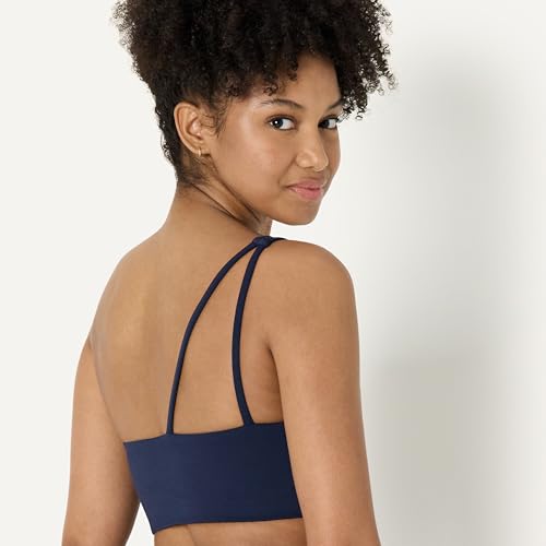 Image of Amazon Essentials Women's Active FormFlex Buttery Soft Light Support One Shoulder Strappy Back Sports Bra