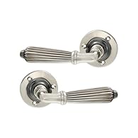 ✅Includes: 1 x Pair of door handles supplied with a spindle and fixing screws. ✅Description: Our aged nickel Regency lever handles combine classic design with a vintage twist to your doors. This door handles are made with high-quality solid brass ma...